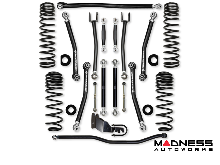 Jeep Wrangler JL Lift Kit - Rock Krawler - 3.5in X Factor (No Limits) - 4XE - 2021+ Jeep Wrangler JL Lift Kit - Rock Krawler - 3.5in X Factor (No Limits) - 4XE - 2021+